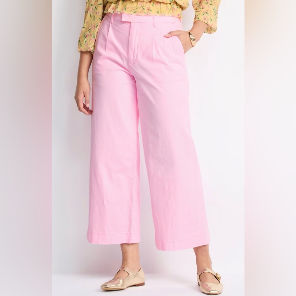 NWOT Kut from the Kloth Super High Rise Pink Amara Wide-Leg Pants, Size 0